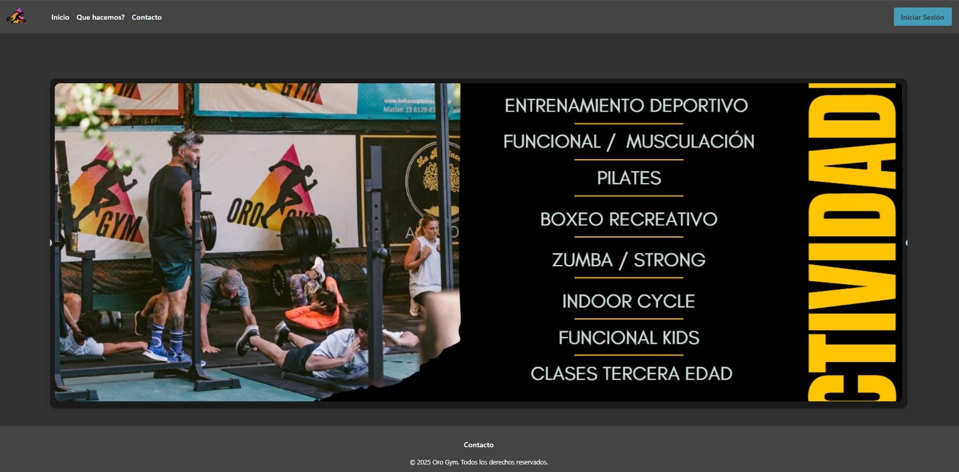 Oro Gym Web